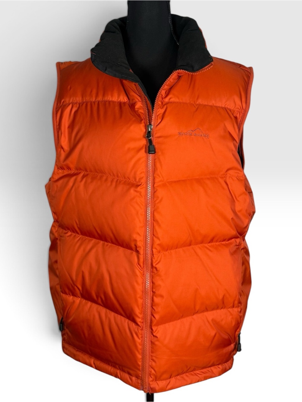 Eddie Bauer EB700 Men’s Large Orange 700 Fill Goose Down Puffer Vest